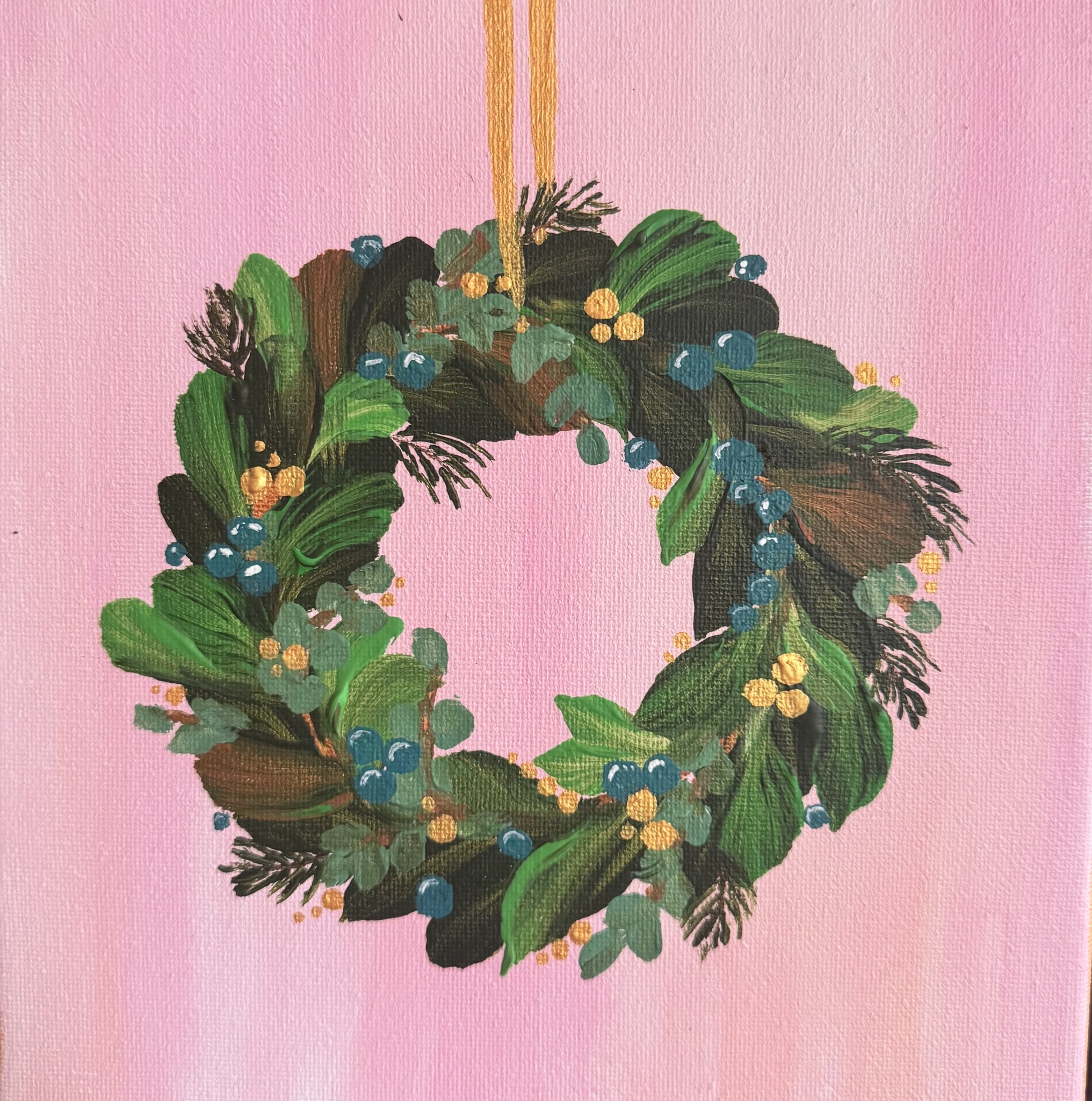 Pink Holiday Wreath